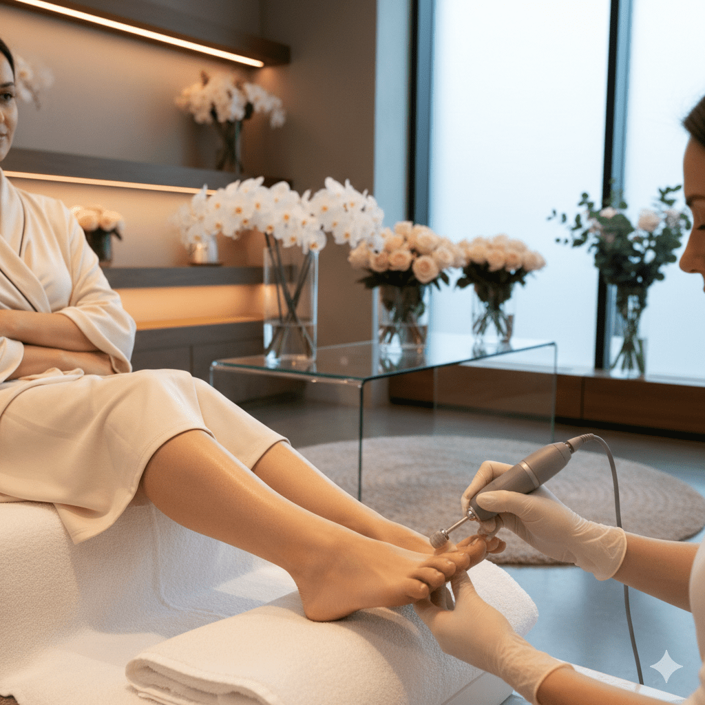 خدمات پدیکور پا